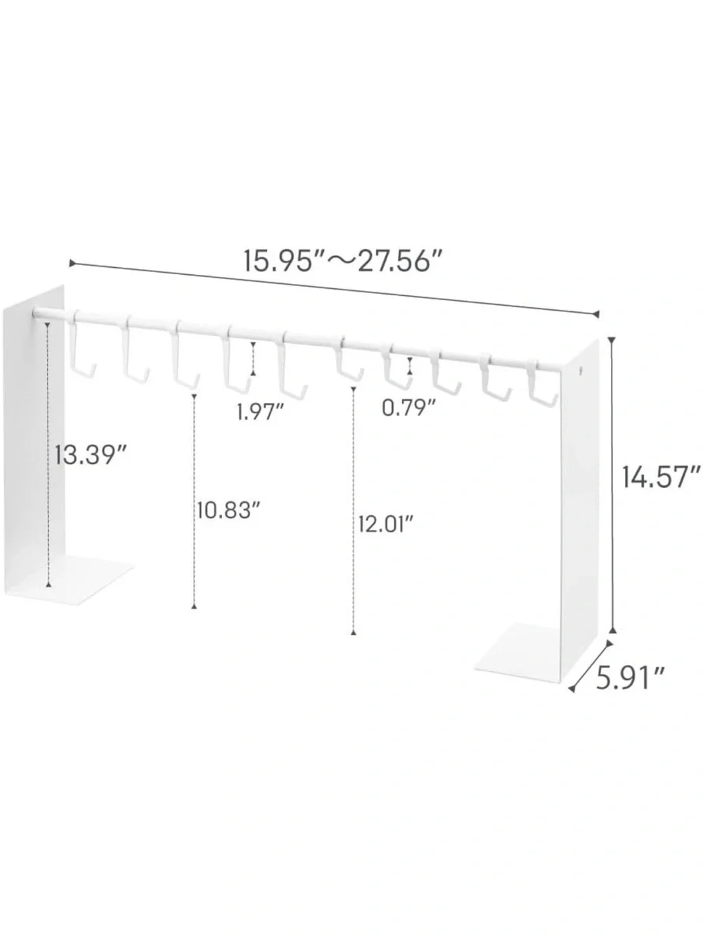 Yamazaki Expandable Hat & Cap Organizer Rack Home Tower - Steel, White